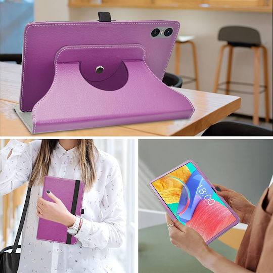 Husă Rotativă Teclast P25t 10.1" din Piele PU cu Funcție Stand Mov