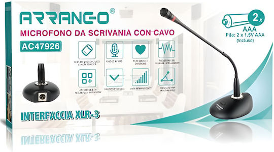 Arrango AC47926 Microfon 3.5mm Desktop, Braț flexibil