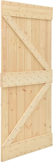 Vidaxl Door Narvik Natural 80 x 210 cm Solid Pine Wood