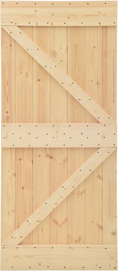 Vidaxl Door Narvik Natural 80 x 210 cm Solid Pine Wood