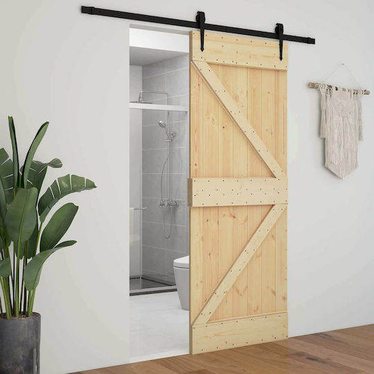 Vidaxl Door Narvik Natural 80 x 210 cm Solid Pine Wood