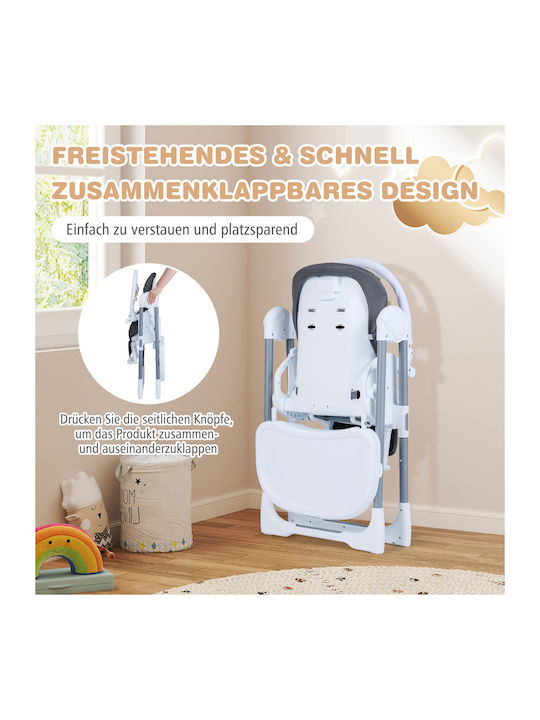 Costway Foldable Baby Highchair with Adjustable Height Gray