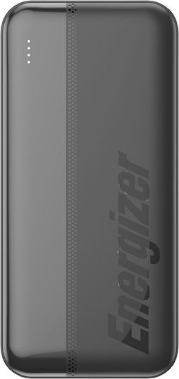Energizer Power Bank 10000mAh 15W με Θύρα USB-A και 2 Θύρες USB-C Μαύρο