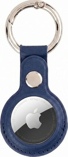 Mercury Leather Case Θήκη Μπρελόκ Δερμάτινη για AirTag σε Navy Μπλε χρώμα