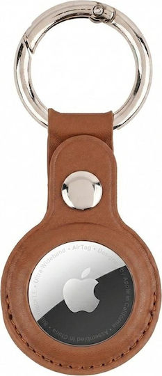 Mercury Leather Case Θήκη Μπρελόκ Δερμάτινη για AirTag σε Καφέ χρώμα