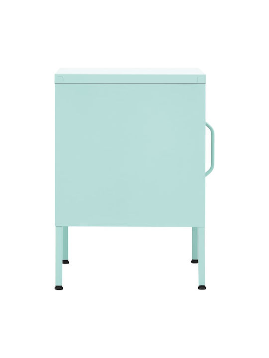 Metallic Green Bedside Table 35x35x51cm