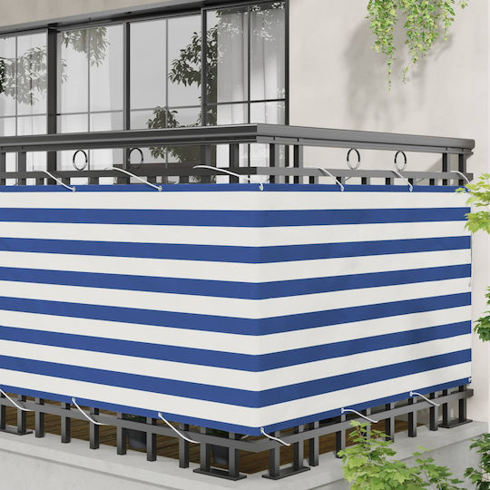 vidaXL Ορθογώνιο Διαχωριστικό Σκίασης Μπλε 1x10x10m