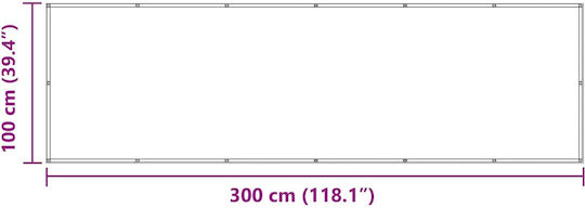 vidaXL Plasă / Pânză De Umbrire Rectangulară Portocalie 1x3m