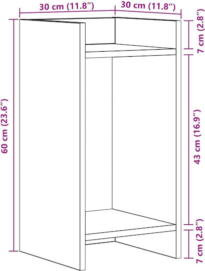 vidaXL Holz Pflanzentürme 30x30x60cm 2 Stück