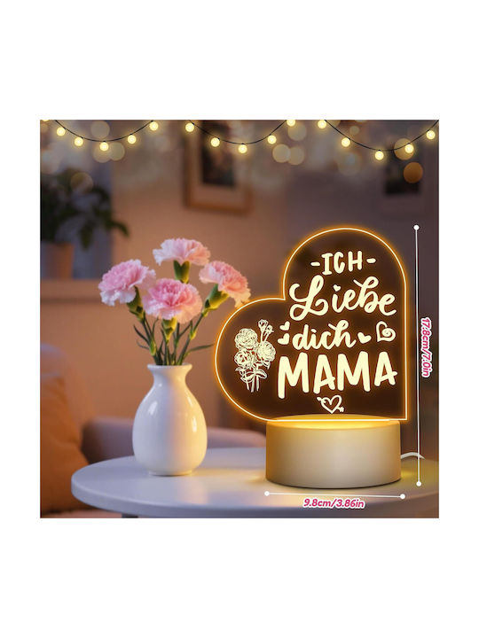Decorative Lamp Heart Beige
