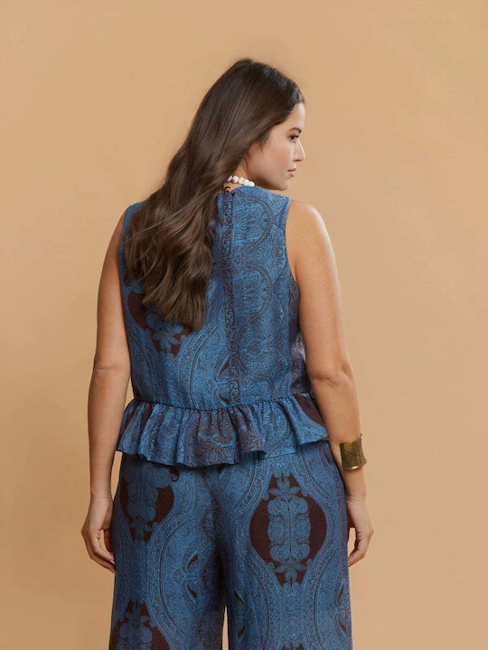 Μπλε Γυναικείο Γιλέκο