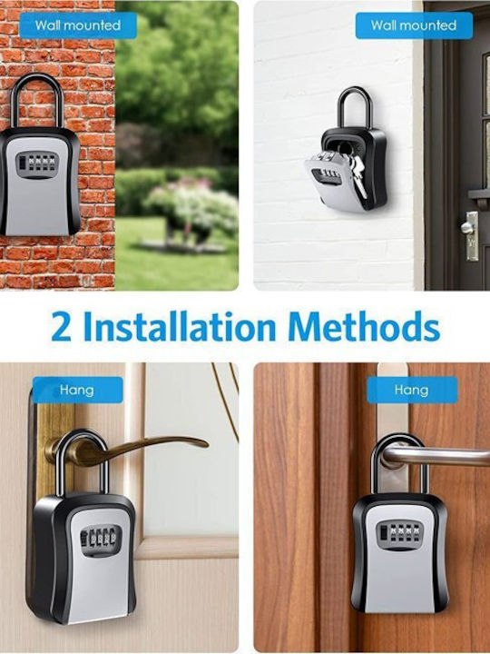 C-TECH Combination Key Holder with Horseshoe Plastic and Combination Dial 9.2x4.2x11.6cm