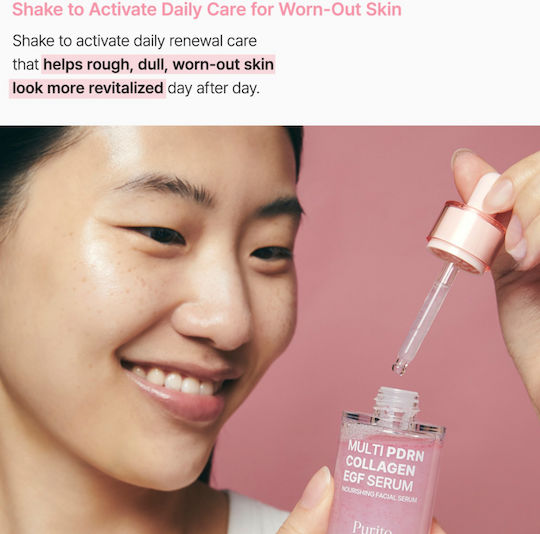 Purito Multi PDRN Collagen EGF Anti-Aging Face Serum with Collagen for Revitalization 30ml