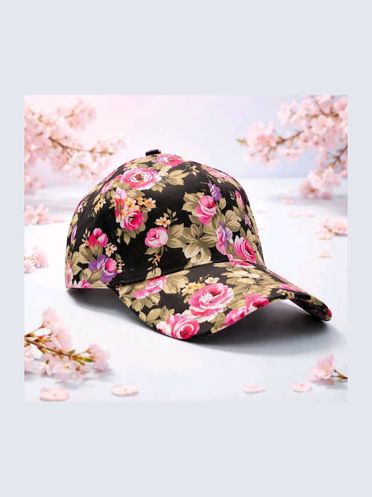 Γυναικείο Καπέλο Μαύρο Jockey Floral
