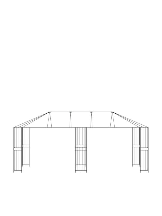 vidaXL Рамка За Тента За Тераса 6x3m