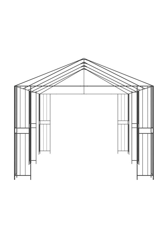 vidaXL Рамка За Тента За Тераса 6x3m