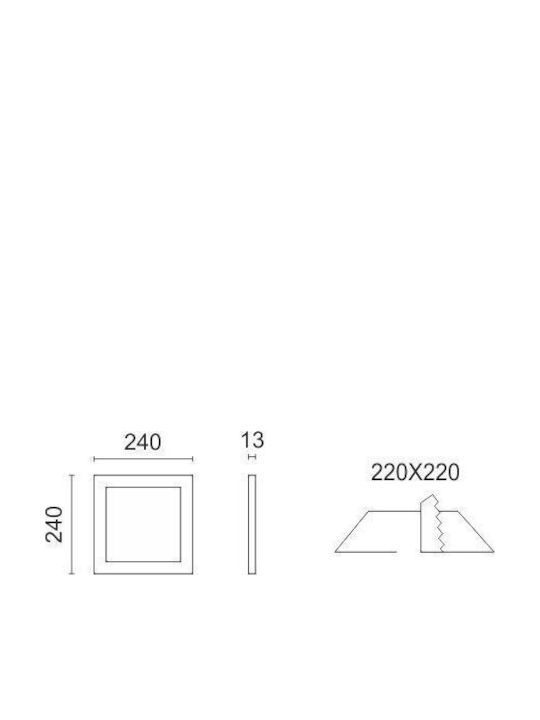 Spot Light Recessed LED Panel 24W with Warm to Cool White Light