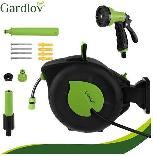 Gardlov Automatic Wall Mounted Garden Hose Box with 30m Hose