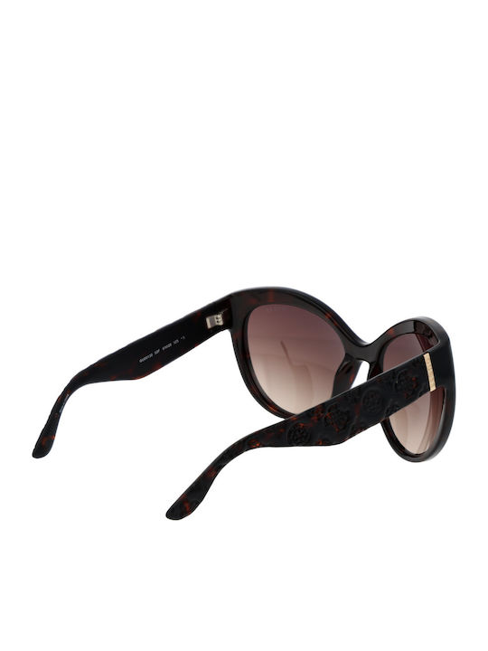 Guess Women's Sunglasses with Black Tartaruga Horn-Rimmed Frame and Brown Gradient Lens GU00130 52F