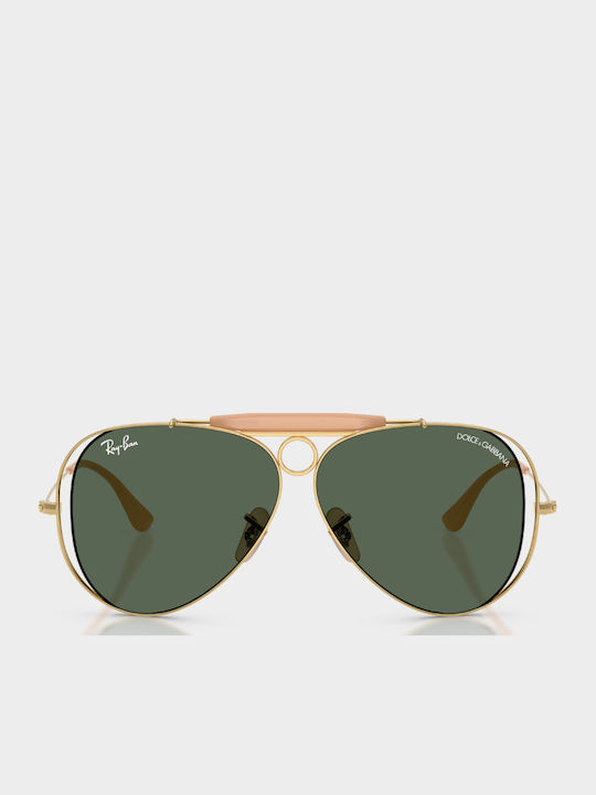 Ray Ban Unisex Sunglasses with Gold Metallic Frame and Gold Lens RB3138M 001/71