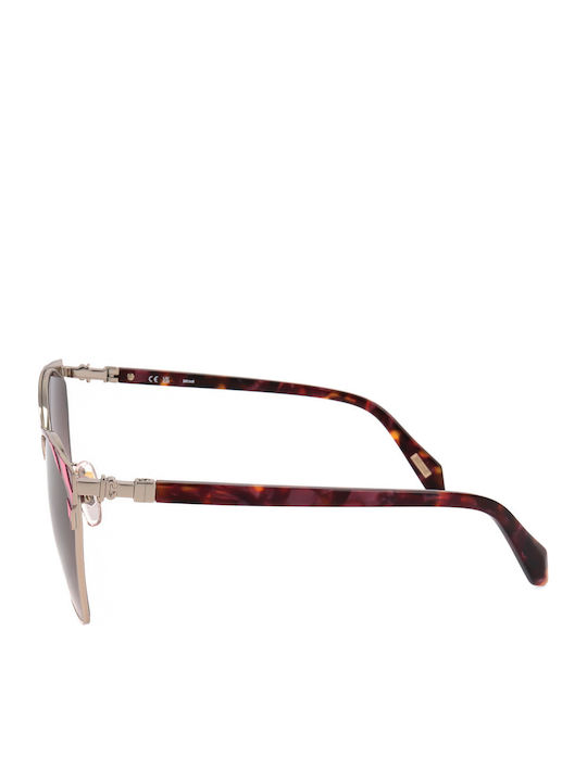 Just Cavalli Women's Sunglasses with Multicolour Metallic Frame and Brown Lens