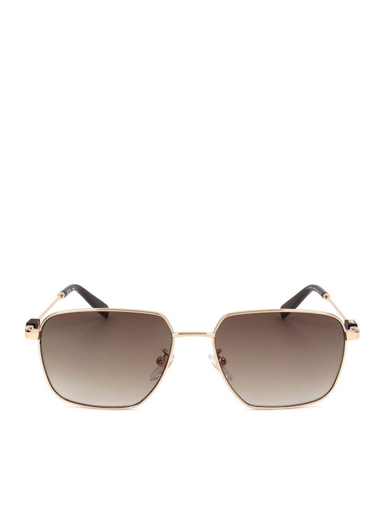 FILA Women's Sunglasses with Gold Metal Frame and Gold Gradient Lens SFI457 300Y