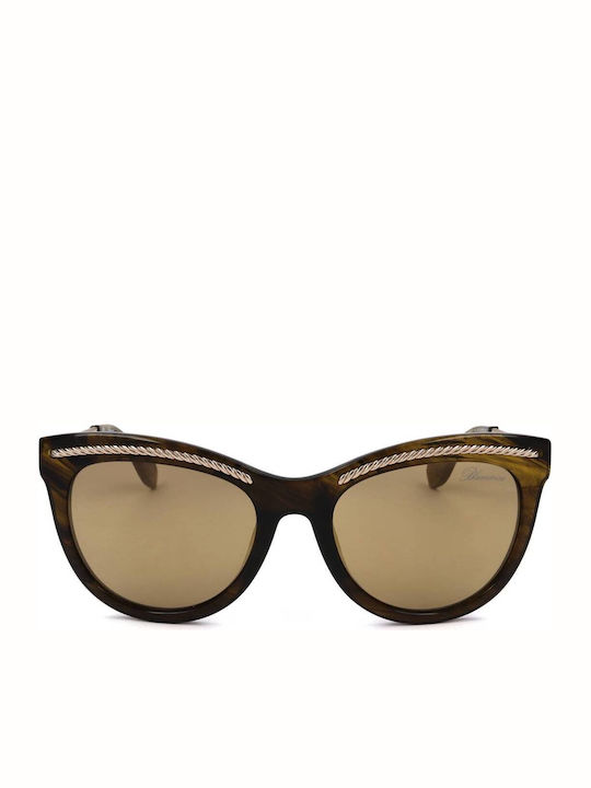 Blumarine Ochelari De Soare Negri Cu Ramă Metalică Blumarine Ochelari De Soare Negri Cu Ramă Metalică