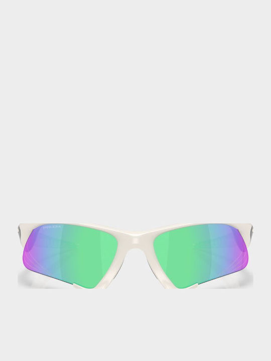 Oakley Men's Sunglasses with White Frame and Green Lens OO9532-08