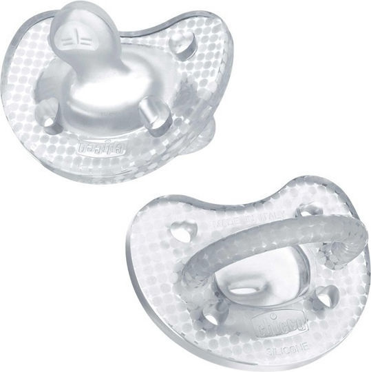 Chicco Physio Forma Soft Orthodontic Pacifiers Silicone Soft Crystal for 2+ months 2pcs