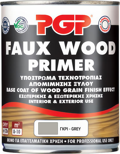 PGP Faux Wood Primer Υπόστρωμα Γκρι Κατάλληλο για Ξύλο 0.75lt
