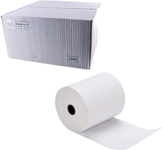 Κουτι Ρολλων Thermische Kassenrollen Registrierkasse Π80xΔ80mm 48gr/m² 50Stück