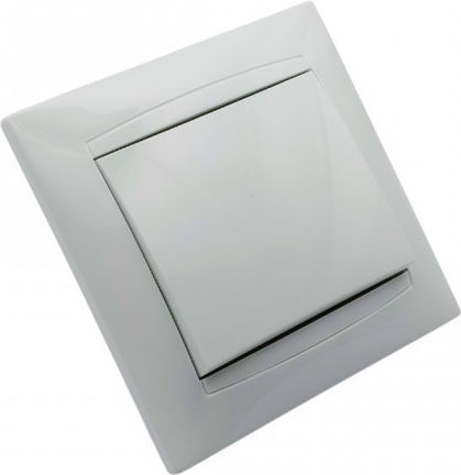 Comutator De Perete Electric Simplu Alb