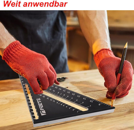 Universal Winkelmesser Zimmerleute Aluminium Länge 18cm mit Winkelmesser