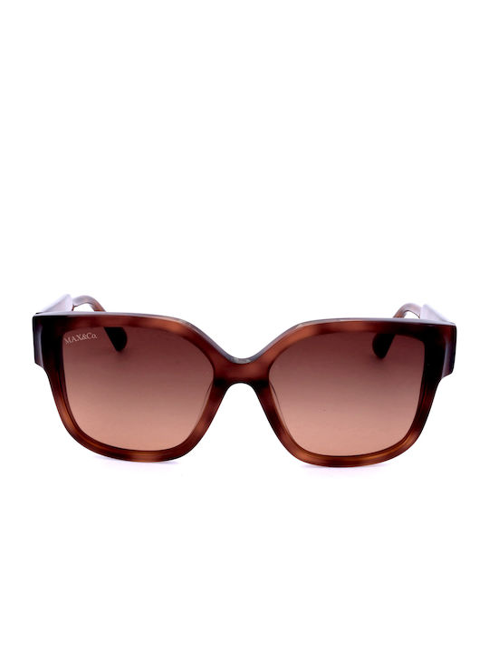 Max & Co Women's Sunglasses with Brown Tartaruga Plastic Frame and Brown Gradient Lens MO0075 52F