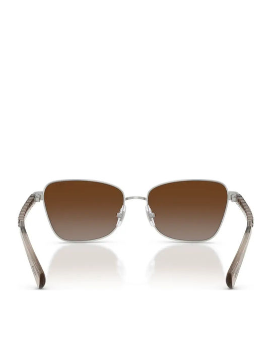 Ralph Lauren Ochelari De Soare Pentru Femei Cu Ramă Metalică Argintie Și Lentile Maro
