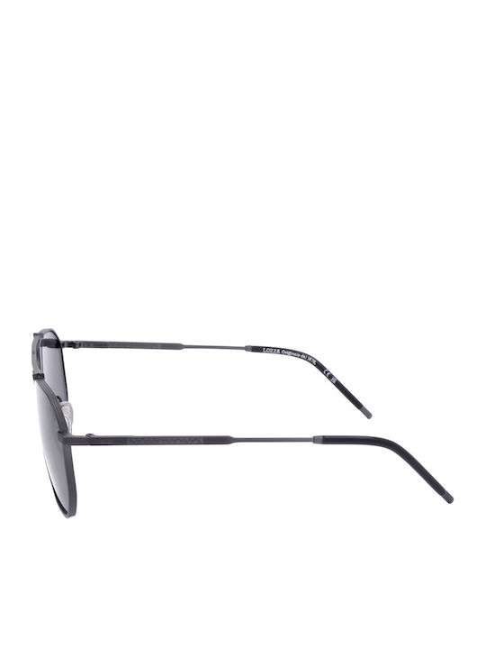 Lozza Men's Sunglasses with Gray Metal Frame and Gray Lens SL2416 627K