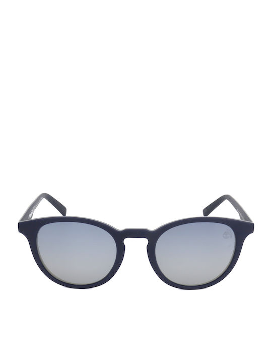 Timberland Men's Sunglasses with Navy Blue Plastic Frame and Polarized Lens TB9197 91D