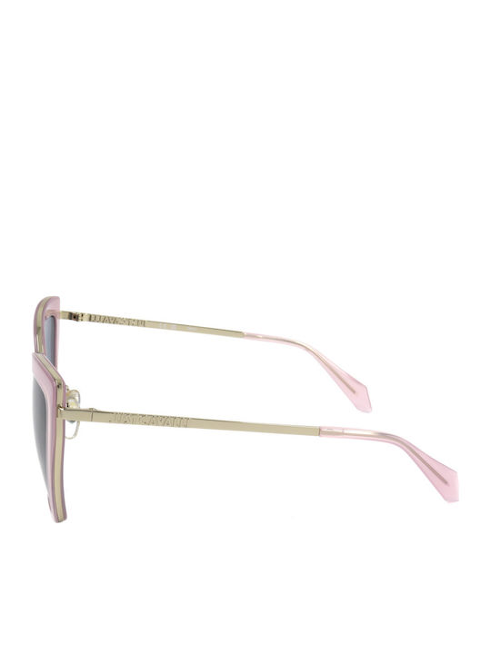 Just Cavalli Women's Sunglasses with Pink Metallic Frame and Blue Lenses