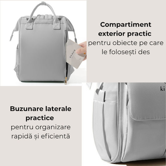 Kidizi Kidizi Wickeltasche Rucksack Grau