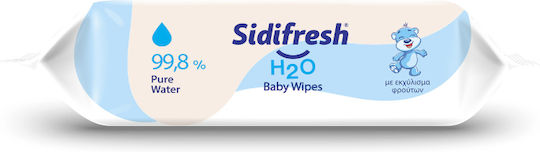 Sidifresh H2O Μωρομάντηλα με 99% Νερό, χωρίς Οινόπνευμα & Parabens 63τμχ