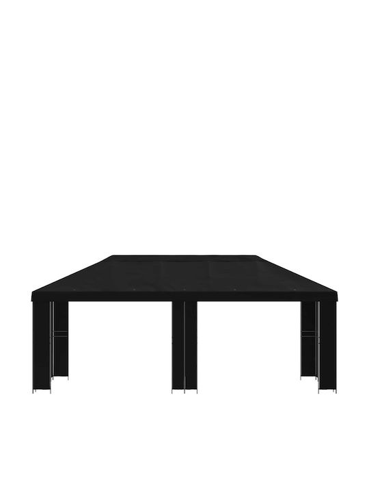 vidaXL Garden Black Gazebo 6x3m