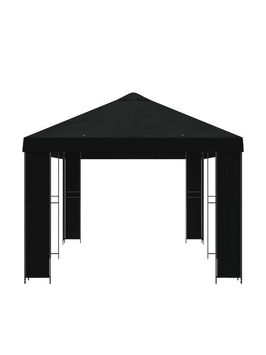 vidaXL Garden Black Gazebo 6x3m