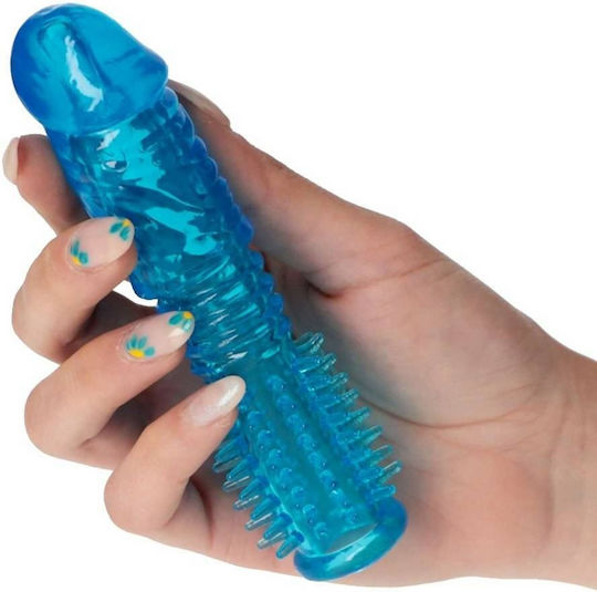 Blue Textured Penis Extension Sleeve Toyz4lovers Bestseller Xtra Phallic Sleeve Blue 14cm