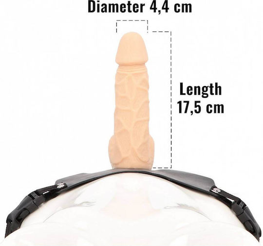 Toyz4lovers BestSeller Massive Strap-On Harness with Dildo in Flesh Colour