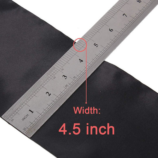 Satin Modisches Seidiges Haar Stirnband Perücken Schal Perücke Griff Seide Schwarz