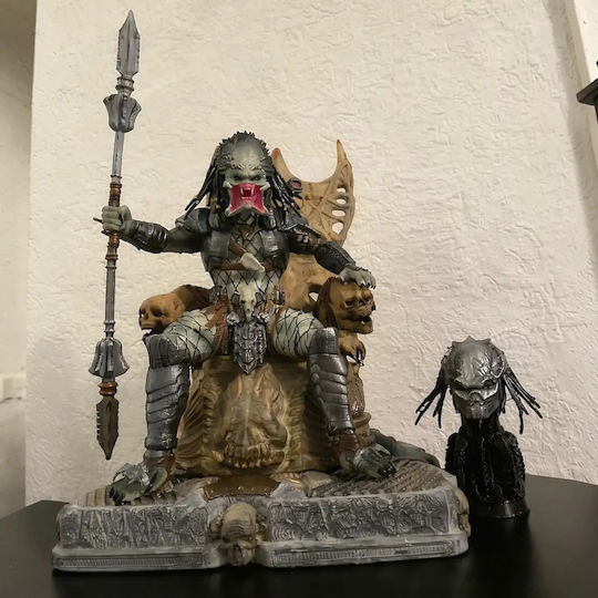 Φιγούρα Predator On Throne 3d Εκτυπωμένη-11 4 Cm 1:16