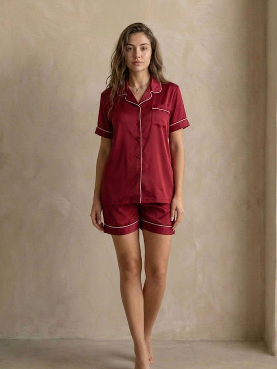 Zizo Set Pijamale pentru Femei Bordeaux
