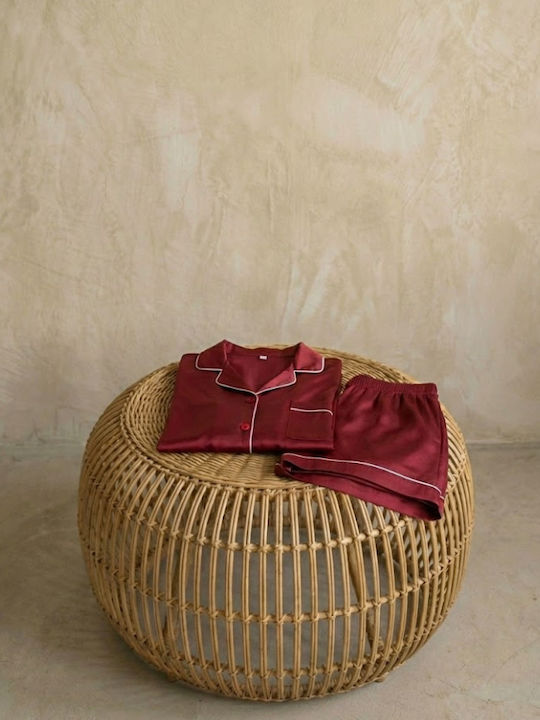 Zizo Set Pijamale pentru Femei Bordeaux