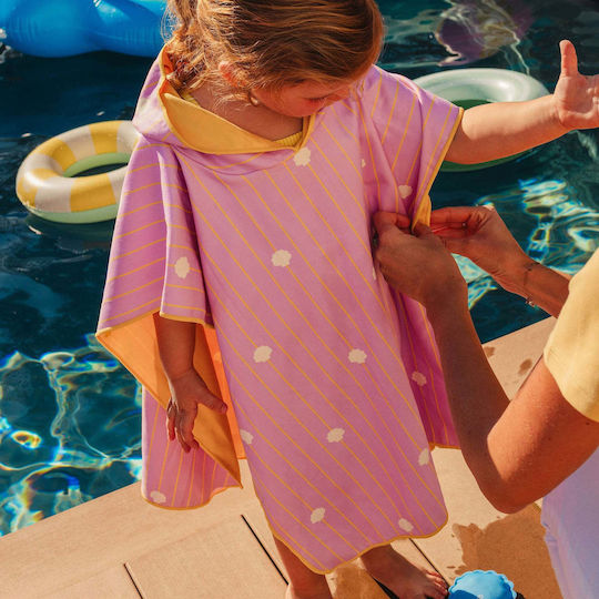 Quut Kid's Beach Poncho Pink 60 x 60 cm