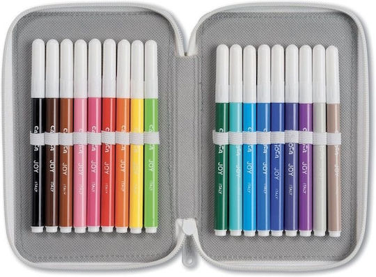 Carioca Fluo Filled Blue Pencil Case